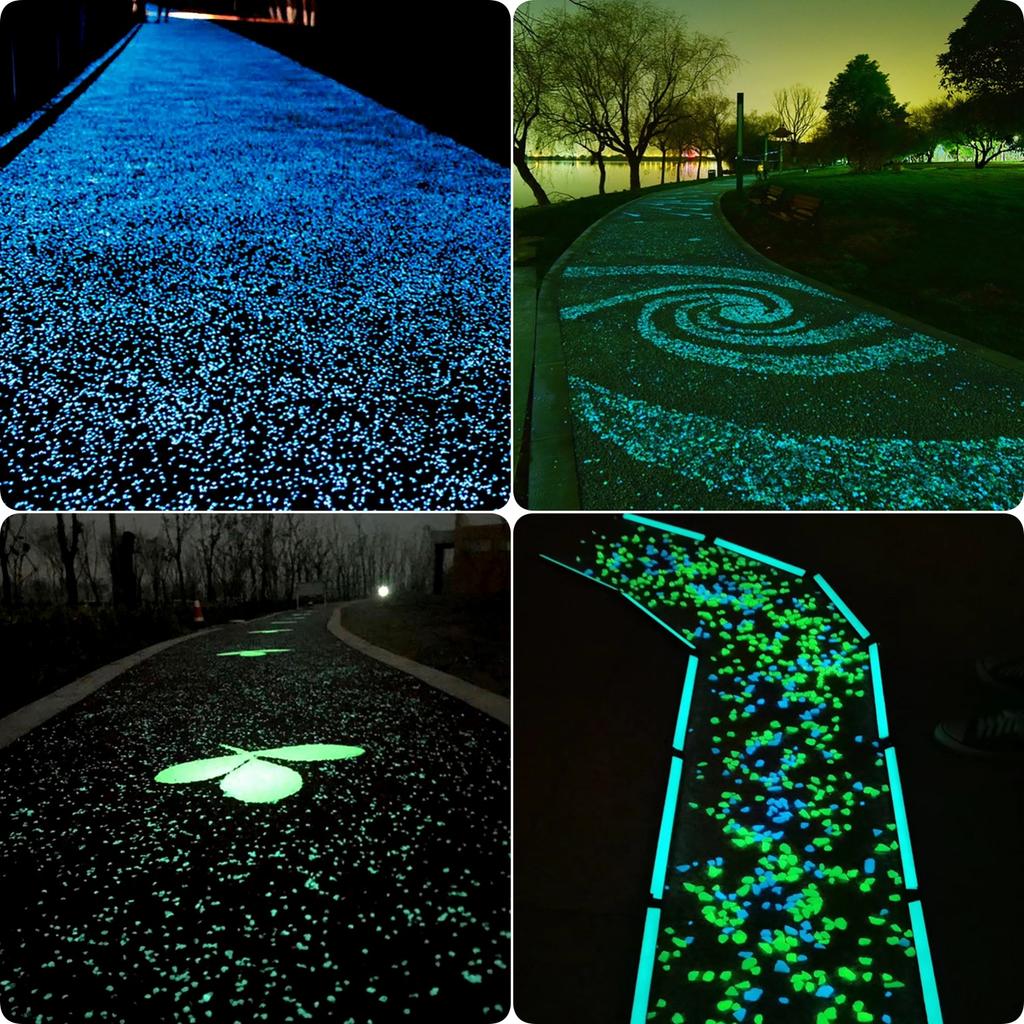 1000Pcs/Bag Decor Luminous Sand 3-5mm Glow In Dark Resin Gravel Home Garden Yard Outdoor Path Lawn Fish Tank Aquarium Decoration
