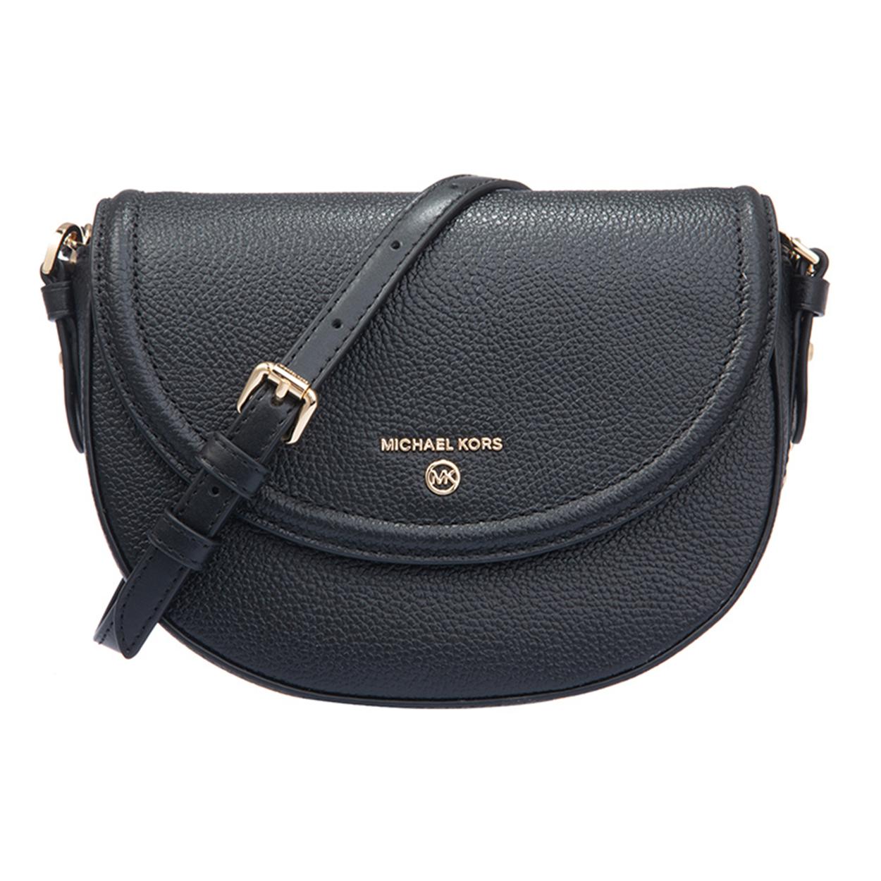 

New MICHAEL KORS MICHAEL KORS Handbag Collection Jet Set Charm Cow Leather Saddle Bag Crossbody Shoulder Bag Women s Black 32T0GT9C6L-BLACK 21.1*7.1*15.5CM