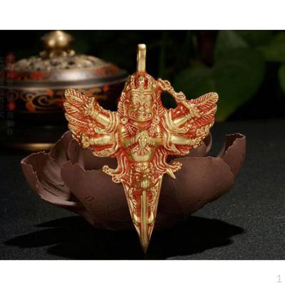 Buddhistische tibetische religiöse Amulett-Anhänger golden
