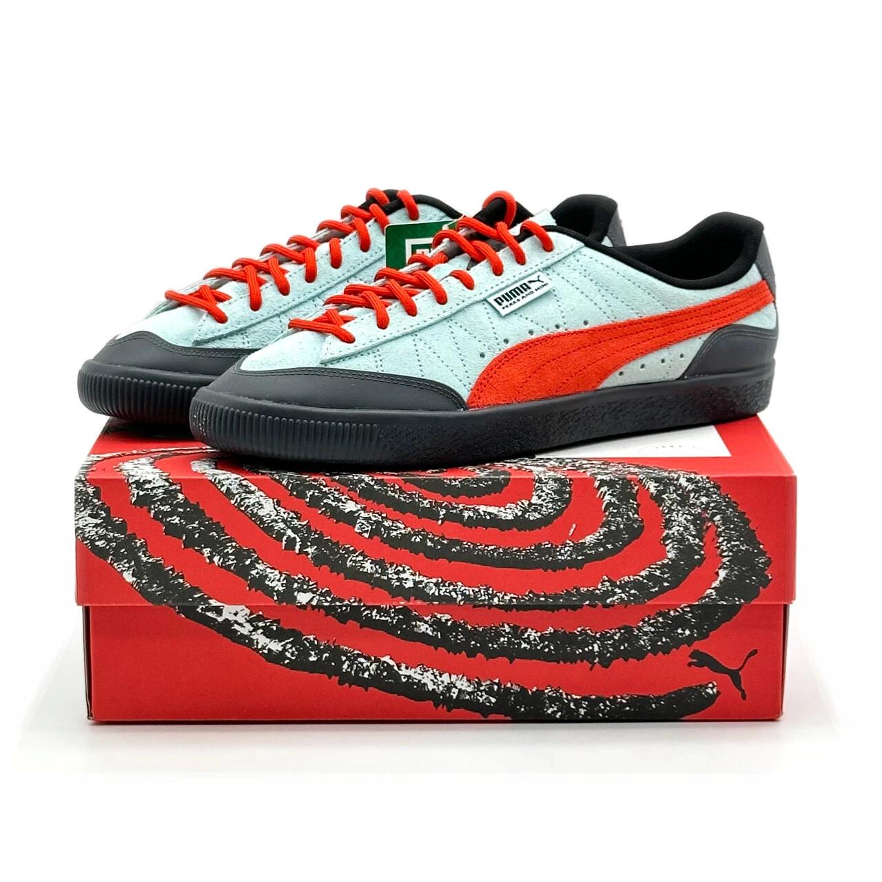 390450-01 P.A.M. Perks And Mini PUMA Clyde Rubber Light Aqua Warm Earth (Men s) US 9