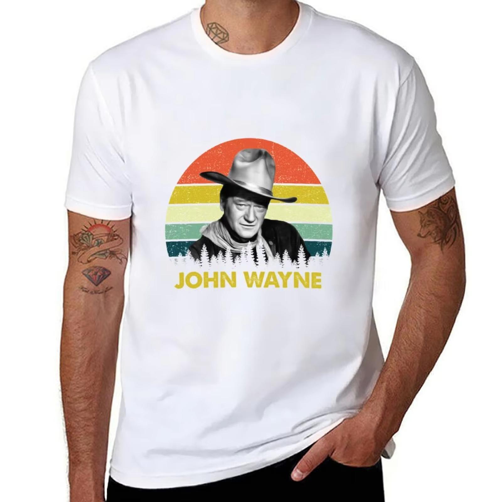 2025 new John Wayne 90s Cowboy Western Perfect GiftJohn Wayne TShirt t shirts for man cotton TShirt Highquality S