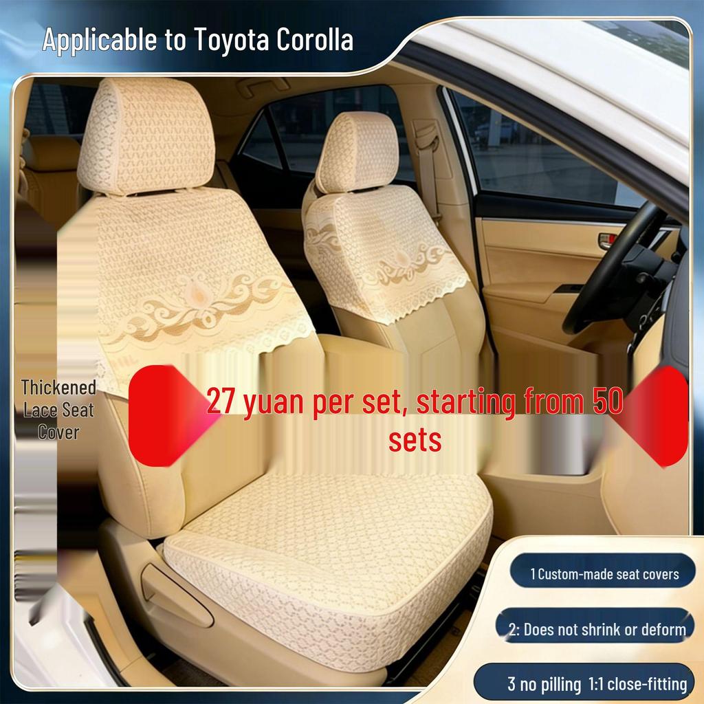 Toyota Corolla All-Season Lace Seat Cover - Breathable & Thickened