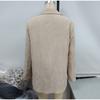 Corduroy Women Coat Autumn Winter Solid Color Long Sleeve Coats with Pockets Buttons Business Lady Outwear