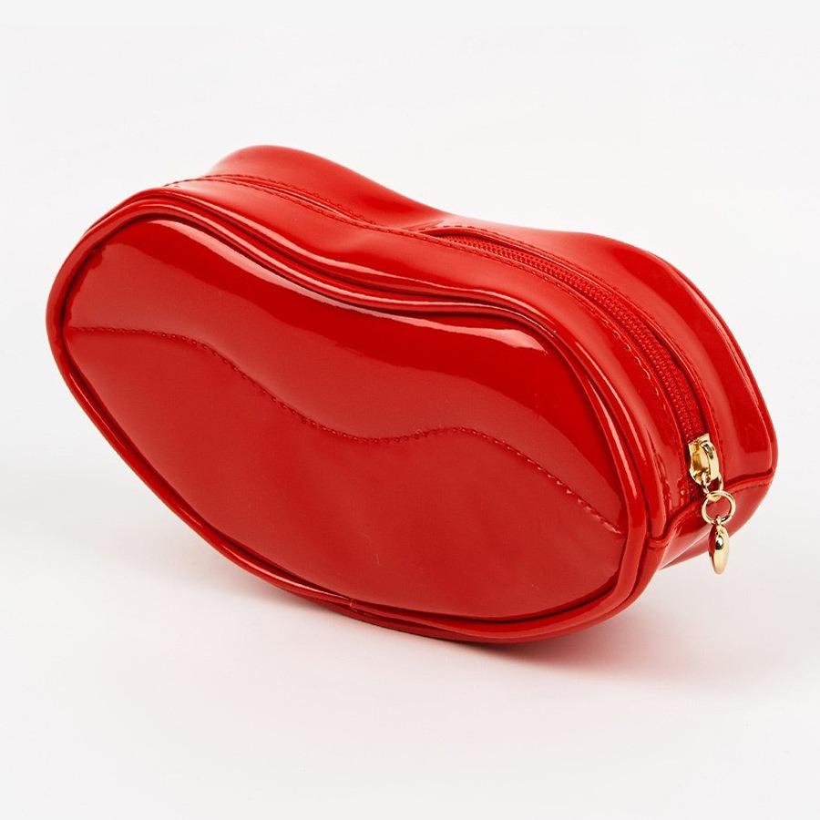 

Wpmen Lip makeup bag PU fashionable funny toiletry storage bag female large-capacity clutch bag