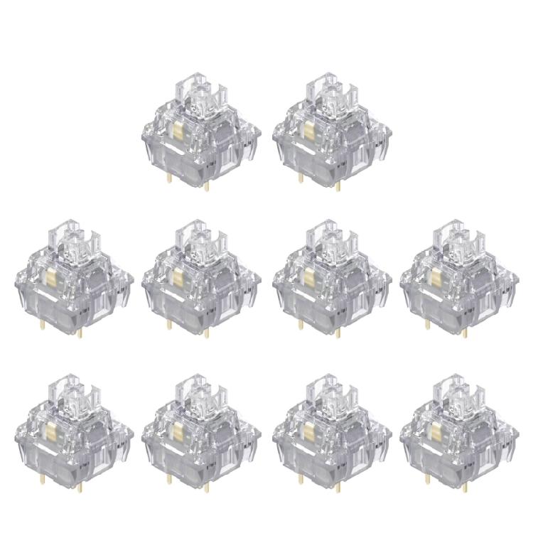10Pcs Mechanical Keyboards TTCs Silence Bluish White V2V3 Switches 3Pin Lubricated Linears Switches