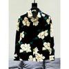 Men's Black Series 3D Printed Long Sleeve Shirts Fashionable And Casual Business Shirt Men's Oversized Breathable Lapel Tops