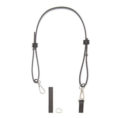 Short Shoulder Strap - Black and Silver - 78.5 Cm