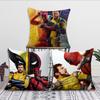 Movie Cool D-Deadpool W-Wolverine Ml Cushion Cover Soft Hogar Pillowcase For Sofa Living Room Bed Home Decor Protective Covers