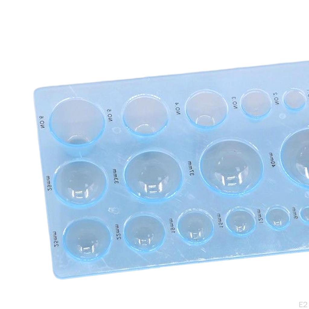 2Pcs Plastic Spherical Clay Semi Circle for DIY Dolls