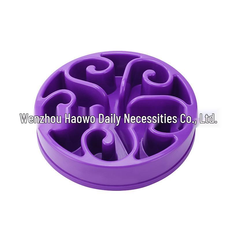 Pet Slow Feeder Anti-Choking Bowl for Cats & Dogs - Plastic Feeding Utensil