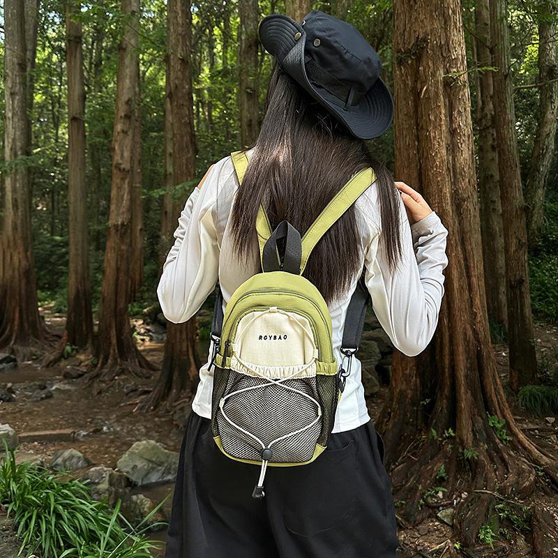 Schoolbag Backpack for Girls College Students Multifunctional Small Backpack Crossbody Breast Bag Outdoor Mountaineering Bag Light Commuter Computer