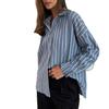 Women's Striped Long Sleeve Loose Fit Shirt