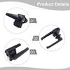 1x Metal L-Type RV Toilet Door Lock Keyless Level Handle Black 0100935 RV Modified Car Yacht Bathroom Door Lock Mechanisms