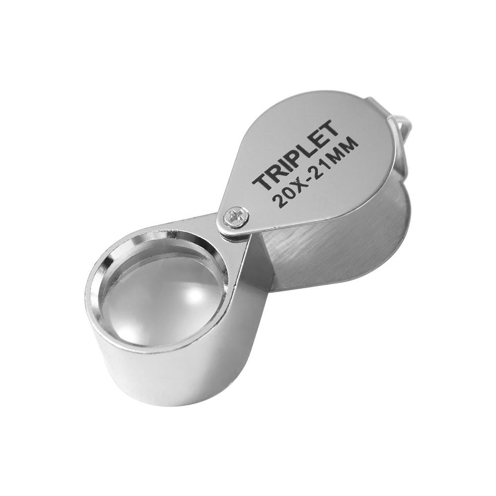 Folding Jewelry Magnifying Glass Mini Reading Magnifier Professional 10-30X Pocket Loupe Jewelers