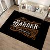 15 Size Barber Shop Retro Signage Area Rug Large Carpet Rug for Living Room Bedroom Kitchen Bathroom Bedside Play Anti-slip Mat
