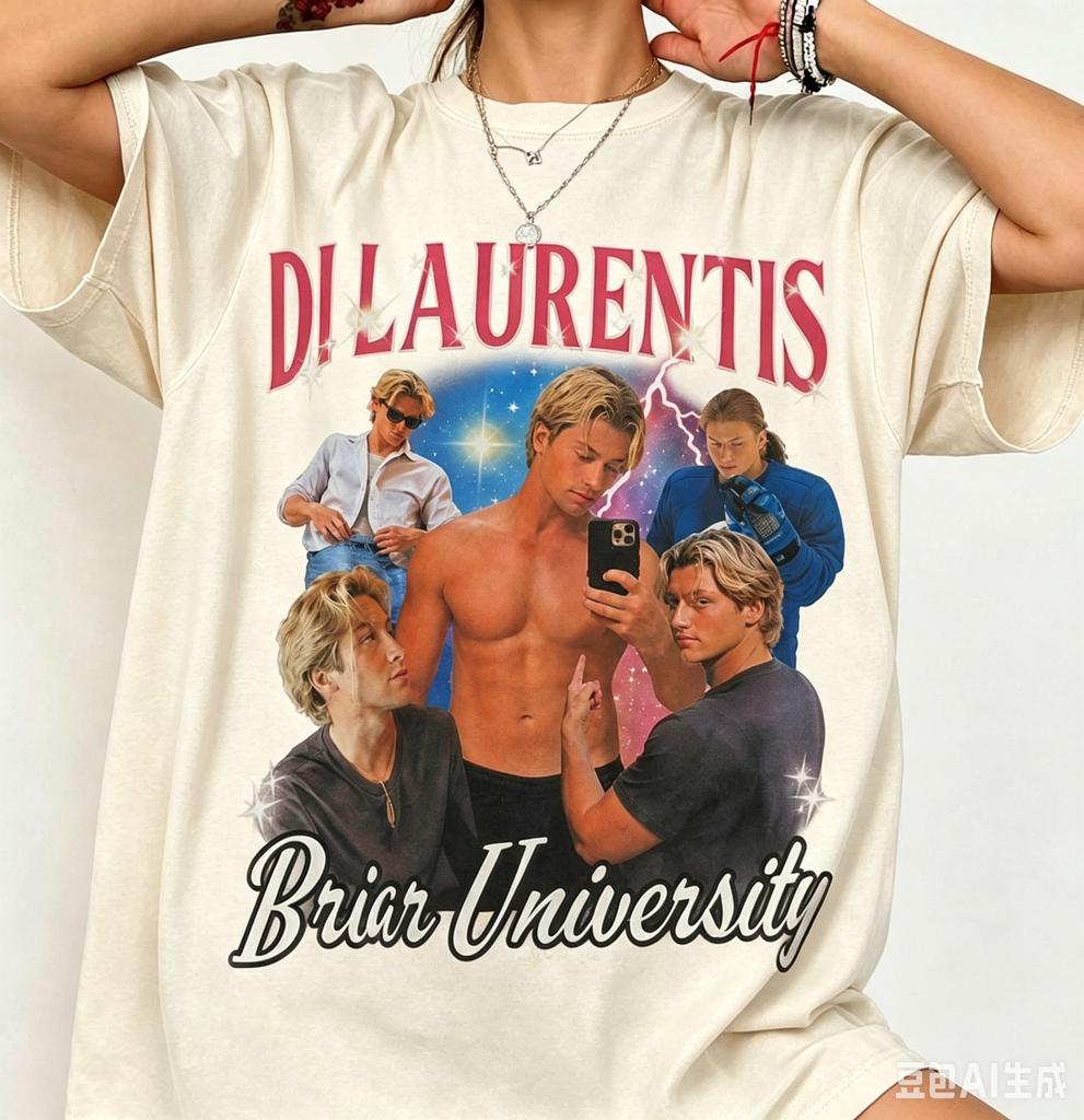 2026 Off Campus TV-Serie Di Laurentis T-Shirt Unisex Unisex Sommer Baumwolle Kleidung Mode Hohe Qualität Kurzärmliges Oberteil Unisex