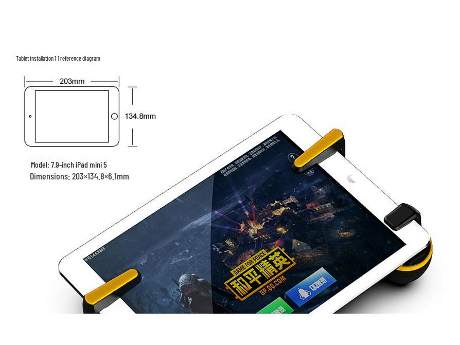Six-Finger Capacitive Gaming Controller for Tablets - All-in-One Assistive Gadget for Battle Games