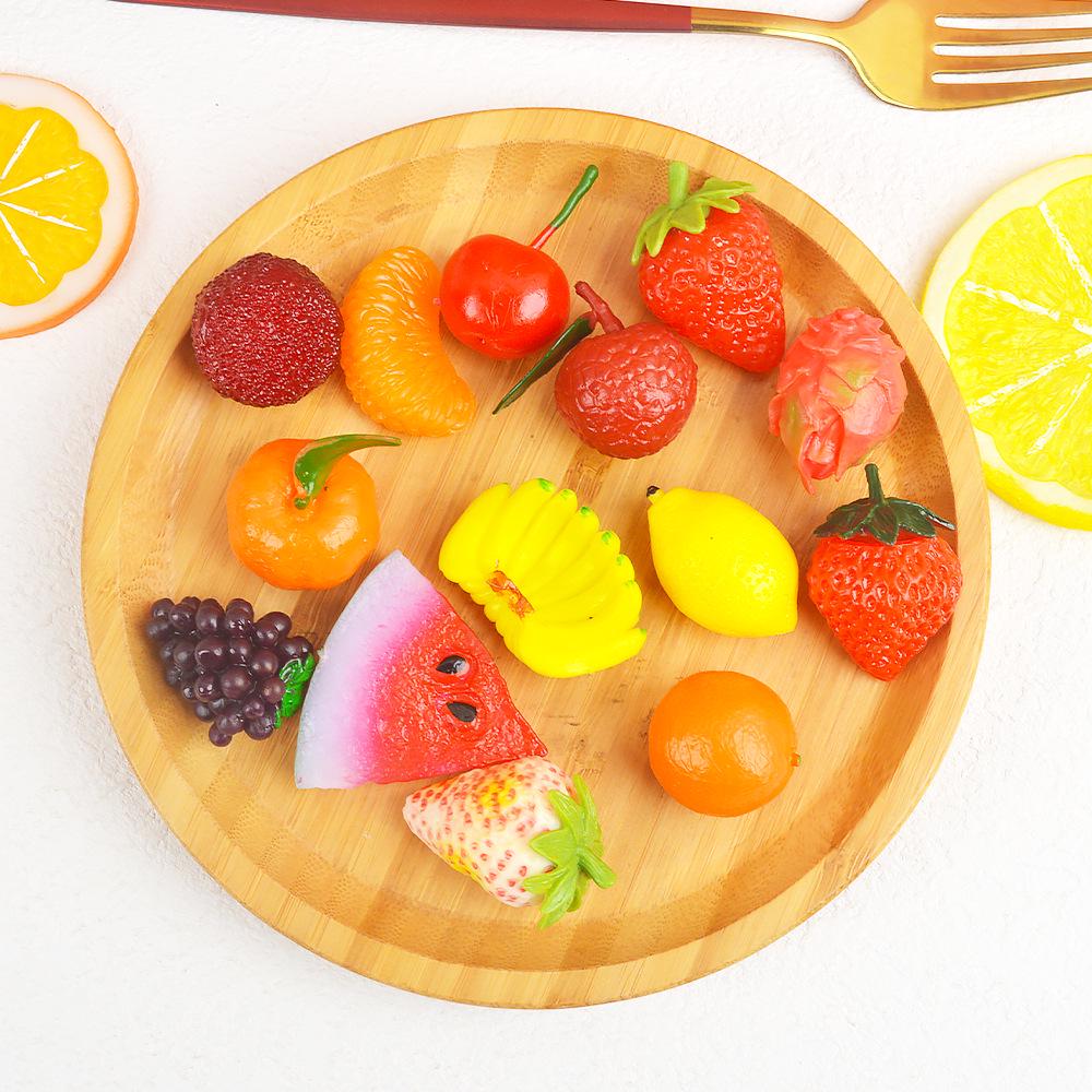 Simulation Mini Fruit Keychain: High-Quality PVC Fake Strawberries and Cherries