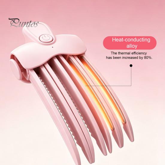 Fast Heating Hair Tool Heated Volumizing Root Lift Clip, 2 Temperature Adjustable Fine Flat Salon Styling Clip Comb, Electric for Men Women Cordless