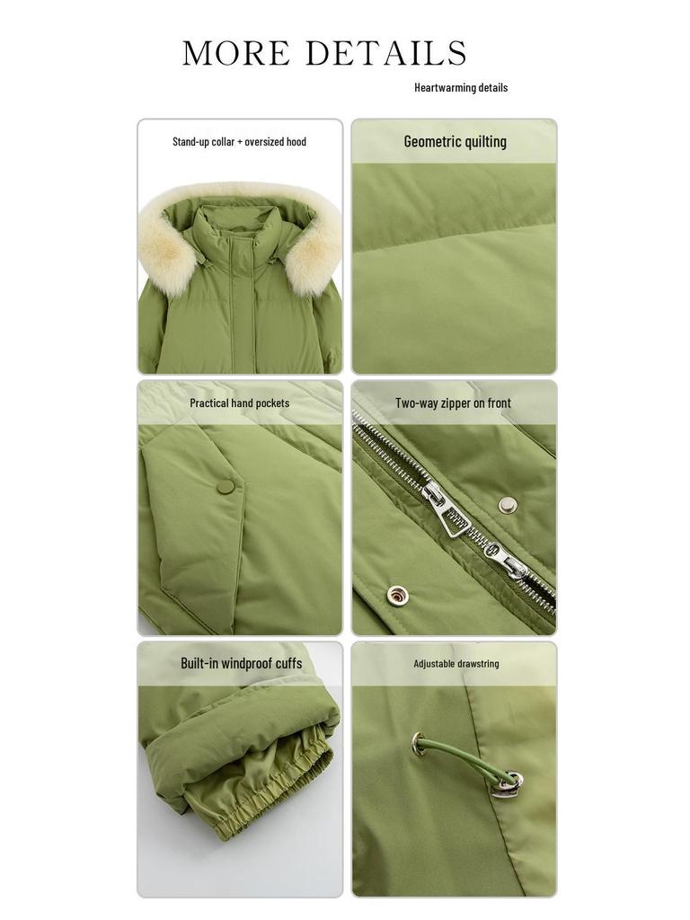 2024 Plus Size Maternity Over-the-Knee Slimming Down Jacket for Women