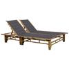 Day and Night - Day and Night Lounger with Cushions for 2 People Bamboo
