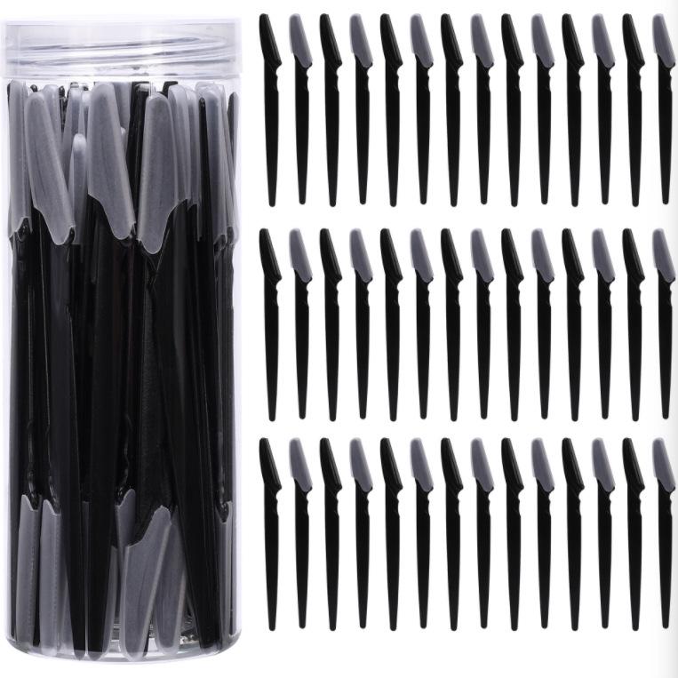 Eyebrow Razor Set: Safe, Sharp, Easy-Use Straight Handle - 40 Pieces