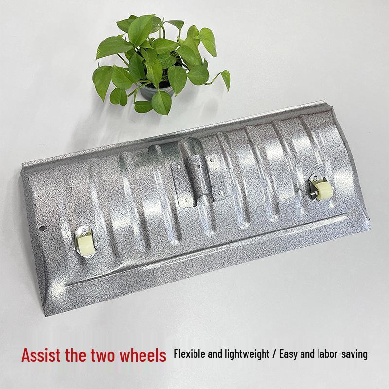 Thickened Snow Shovel with Wheels for Courtyard and Ground Snow Clearing