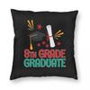 Graduate 8Th Grade Square Pillowcase Polyester Linen Velvet Printed Zip Decorative Throw Pillow Case Home Cushion Cover 45X45