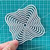 Multi-layer Square Curved Border Die Cuts for Card Making, Cutting Dies, Metal Die Cutting Mold, Scrapbooking Dies, Etched Embossing Stencil for Craft