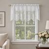 Cortina Visillo de Encaje para Ventana, Cortina Corta Transparente de Encaje Blanco con Borlas y Pasador para Barra, Visillo Vintage con Filtro de Luz para Sala de Estar