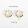 INS Brass Hoop Huggies Earrings Small Large Circle Hoops Jewelry Diamond Earrings Women Girls Gold Hoop Earrings