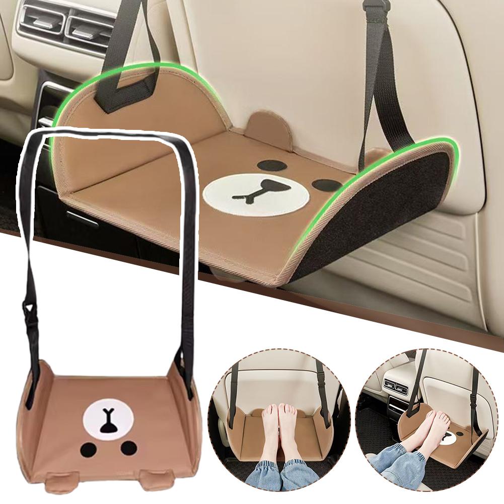 Car Travel Rest Foot Pad Portable Foot Hammock Long Flight Essentials Office Footrests Hanging Adjustable Car Interior Supplies