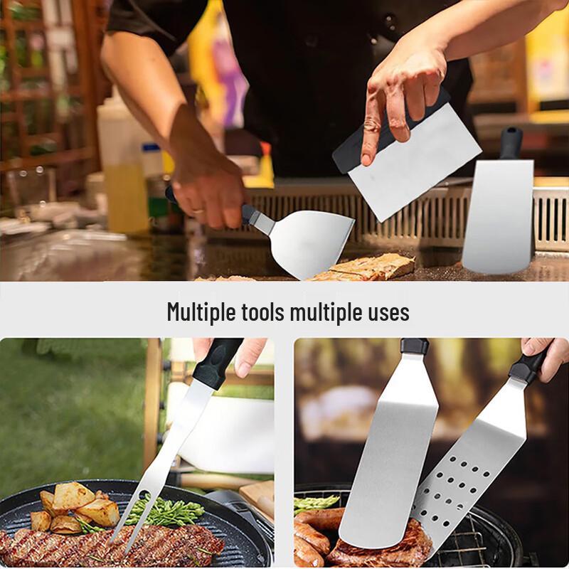 Zhi Shi 14-Piece Stainless Steel BBQ Tool Set