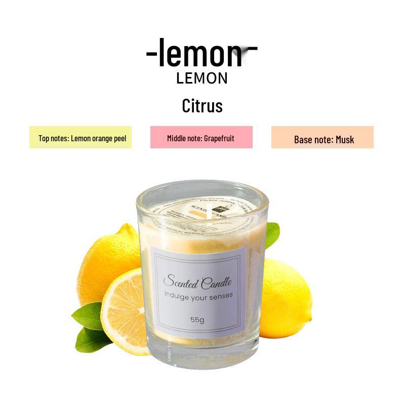 Soy Wax Creative Aromatherapy Candle in Transparent Glass Jar - 12 Scents