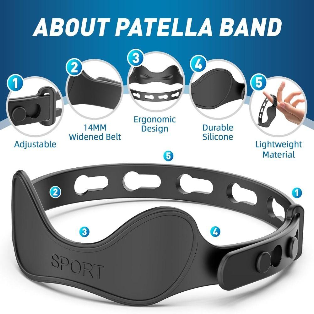 Knee Support Patella Knee Strap Silicone Knee Sports Support Band  Home Office