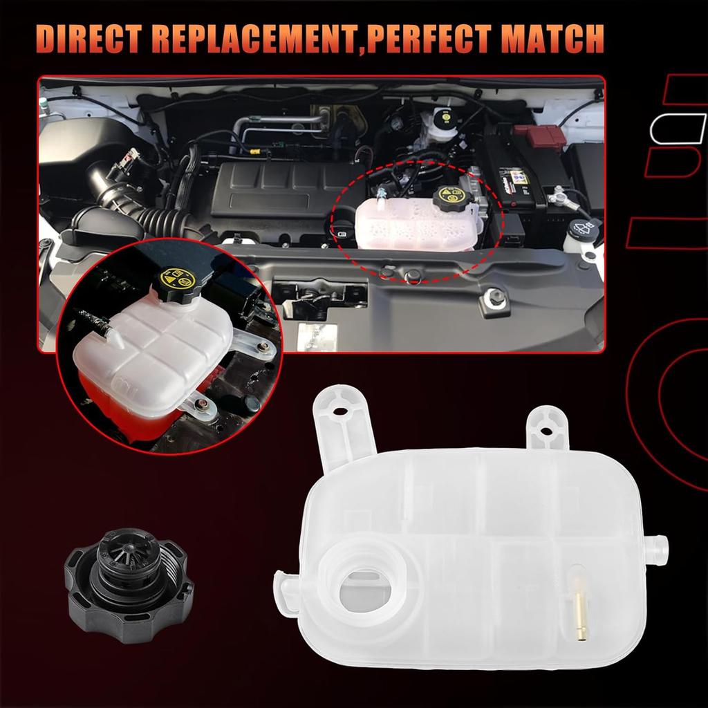 Engine Coolant Reservoir Tank With Cap, Radiator Overflow Tank Compatible With Buick Chevy Vehicle Encore Trax 2013- 1.4L 1.8L Replaces# 603-955,