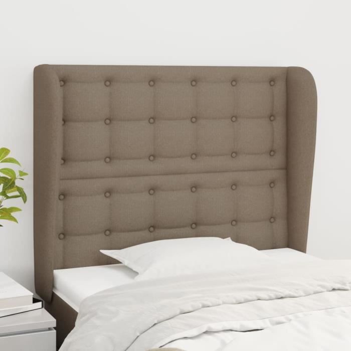 VidaXL Headboard with Ears Taupe 83x23x118-128 Cm Fabric3118368