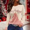 Women's Daily Casual Long-sleeved Printed O-neck Top