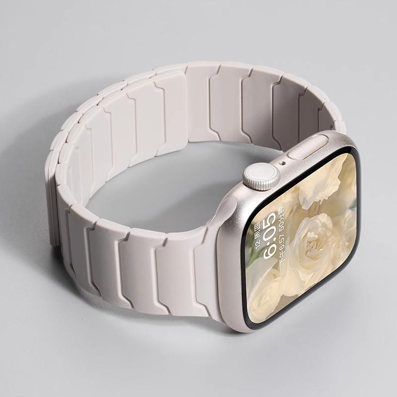 

Магнитный силиконовый ремешок для Apple Watch Band Ultra 2 49 мм 45 мм 41 мм Браслет для Iwatch Series 9 8 7 6 SE 5 4 38 42 мм 44 мм 40 мм 42 44 45 46 49mm