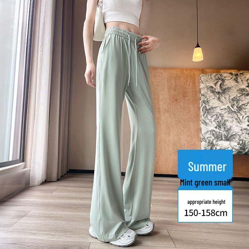 

Women s 2026 High Waist Slimming Bell Bottom Yoga Pants - Quick Dry, Sun Protection, Ice Silk, Wide Leg Sweatpants S 42.5-50 kg