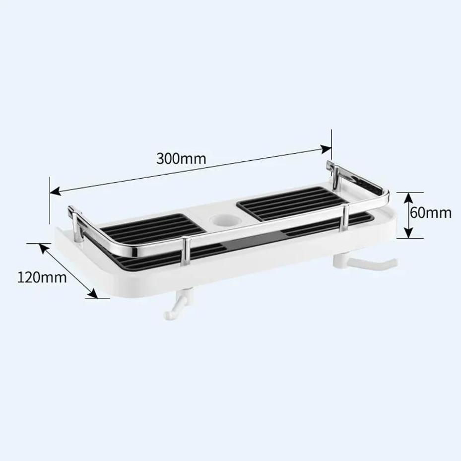 1 Pcs Household Kitchen Multifunctional Bathroom Pole Rack Shower Storage Finishing Rack Storage Accessories Home Decoration серебряный