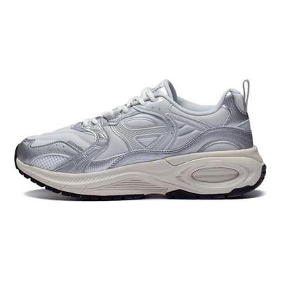 Li Ning 92 Cici Retro Shock Absorbing Non-Slip Durable Low-Top Sports Casual Shoes Women Sneaker Gray AGCS278-3