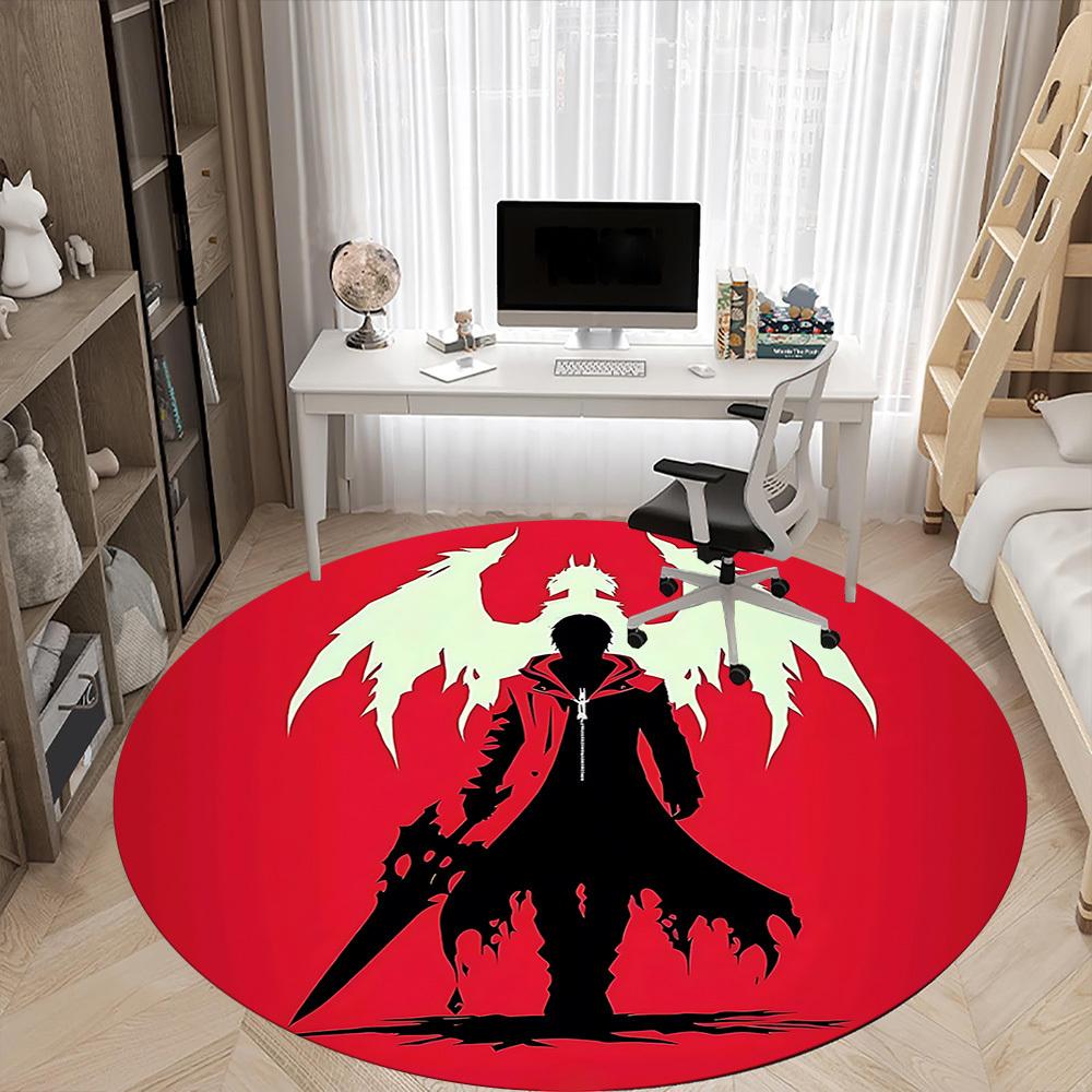 1pc Angel Wings Carpet, Round Non-Slip Durable Large Size Office Carpet, Suitable for Office,yy250908055