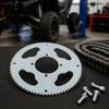 25H Steel Rear Gear for Chain Drive Replacement, 80 Tooth Silver Wheel with 4 Bolt Mounting Pattern and 54 Mm Center Bore for Small Vehicle Service