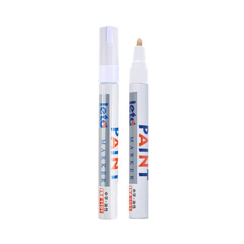 Waterproof Colored Metal Graffiti Marker: Non-Fading White Oily Paint Pen for DIY and Tire Repair