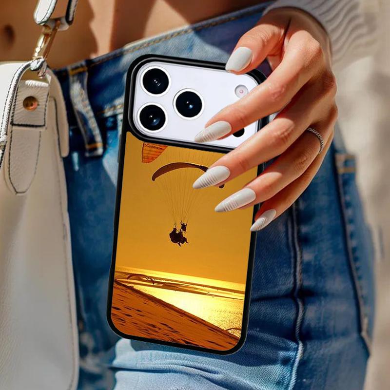Paragliding Paraglider Phone Case For iPhone 17 Air 14 15 13 12 Max Cover For Apple 16e 11 Pro Max Plus Coque