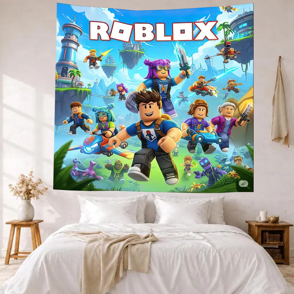 Roblox Theme Wall Decor Tapestry Art For Pet Memorial Birthdaywedding Party Backdrop Family Gift