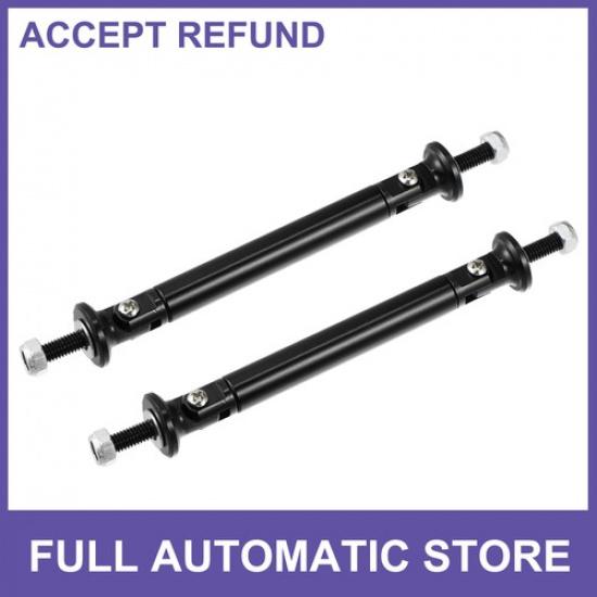 TWO 295  Car Bumper Lip Splitter Strut Rod Tie Support Bars Black Universal
