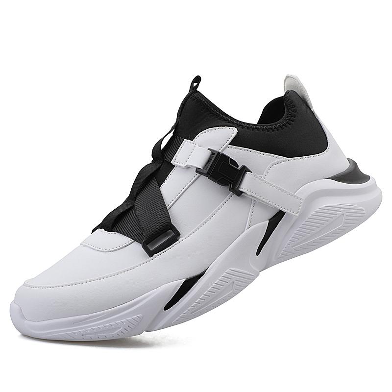 

Мужские весенние кроссовки для бега, повседневные, прогулочные, кожаные, нескользящие, большого размера, мужские, однотонные, удобные, модные, легкие 40