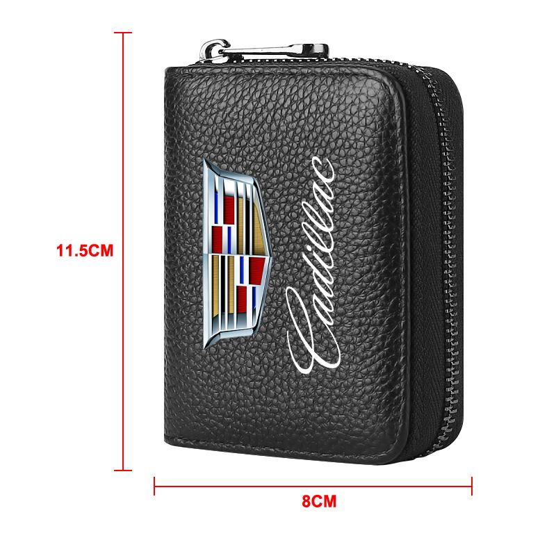 Auto Styling Brieftasche Führerschein Visitenkartenhalter Schlüsseletui für Cadillac XT5 XTS CTS BLS SLS DTS SRX Escalade Tiburon Deville
